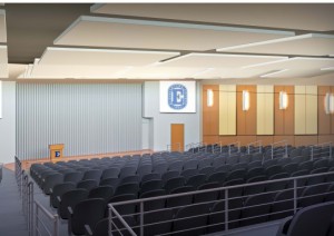 Artist rendering of completed Gibble Auditorium.