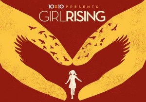 girl rising movie poster - hands making a heart with girl inside
