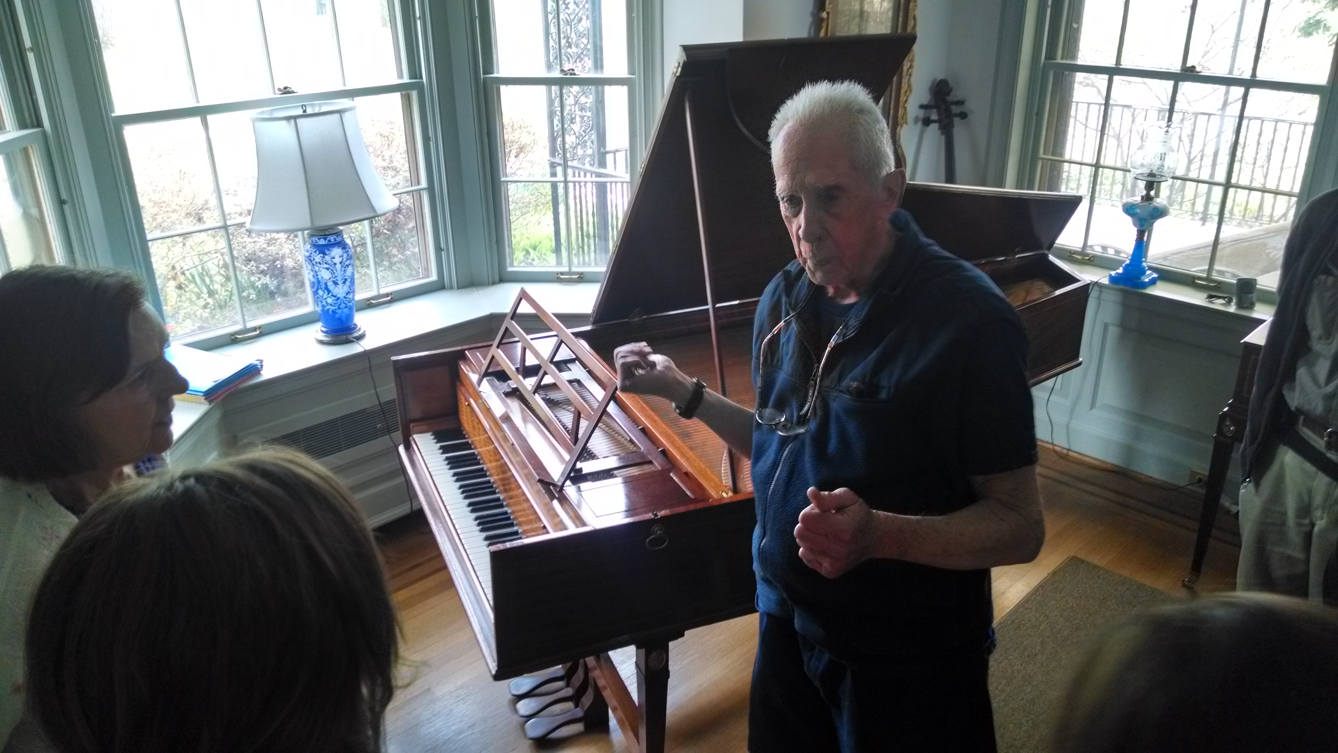 Music Students Play Early Harpsichords, Visit Keyboard Collector