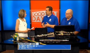 matt fritz and grant more appear on Good Day PA with instruments
