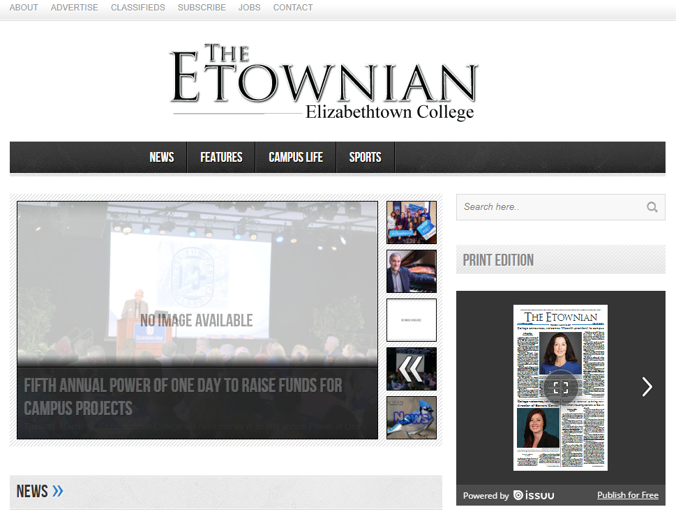 Etownian Website to get Facelift