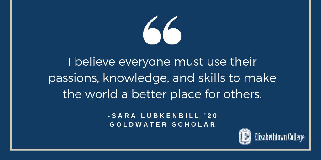 Elizabethtown College Student Named 2019 Goldwater Scholar