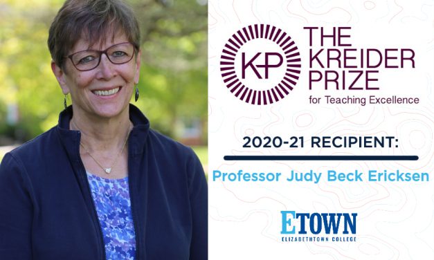 Judy Beck Ericksen Named 2020-2021 Kreider Prize for Teaching Excellence Recipient