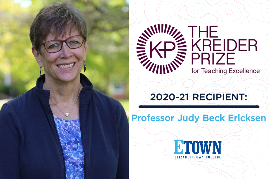 Judy Beck Ericksen Named 2020-2021 Kreider Prize for Teaching Excellence Recipient