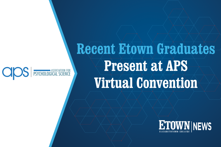 Recent Etown Graduates Present at APS Virtual Convention