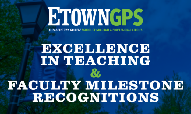 Etown SGPS Celebrates Excellence in Teaching Award and Faculty Milestones