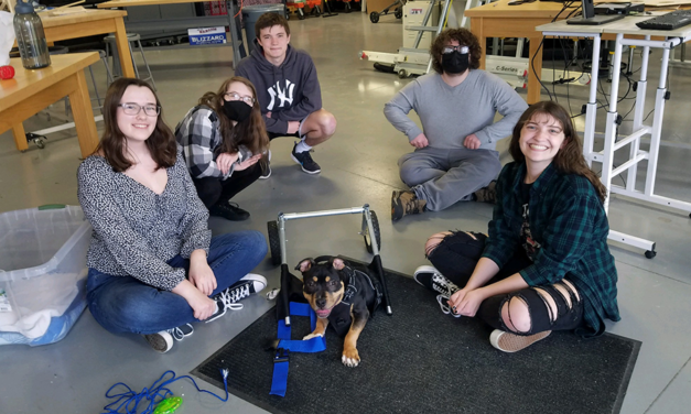 Elizabethtown College Students Create Mobility Cart for Paralyzed Puppy