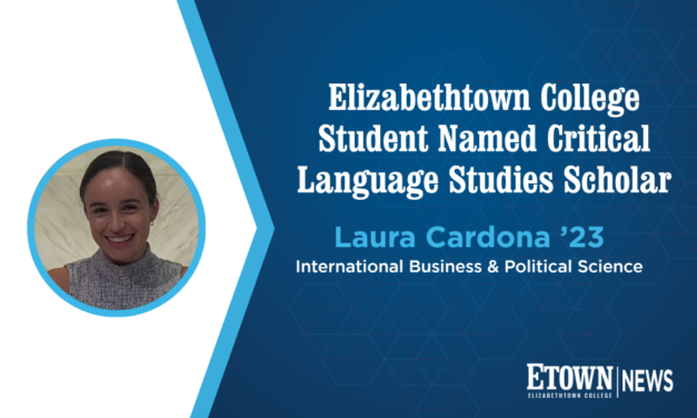 Elizabethtown College Student Laura Cardona Named Critical Language Studies Scholar