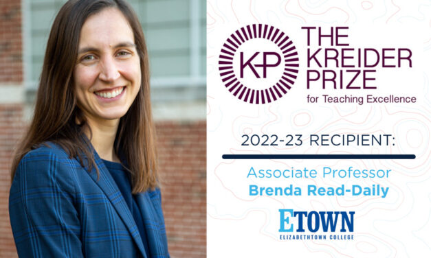 2022-2023 Kreider Prize for Teaching Excellence Recipient Announced