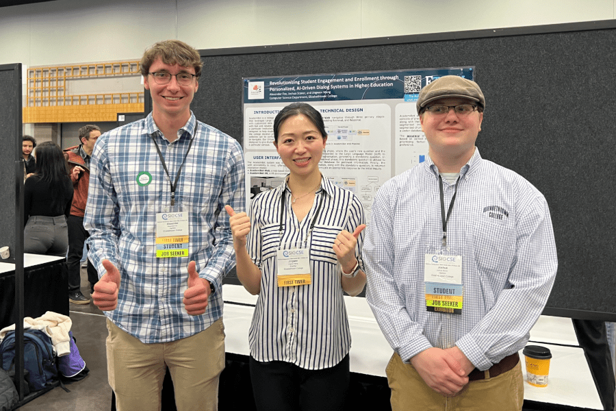 Elizabethtown College Computer Science Students Present Innovative, AI-Driven Research Project at National Conference