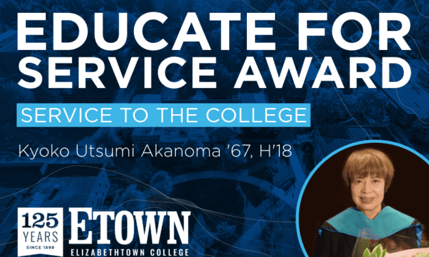 Elizabethtown College Honors 2024-25 Educate For Service, Service to the College Award Recipient, at Annual Leffler Lecture