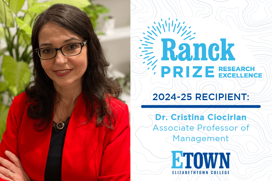 Elizabethtown College Announces 2024-2025 Ranck Prize for Research Excellence Recipient