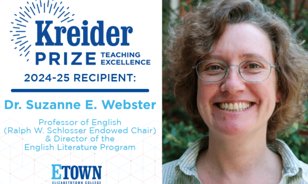 Elizabethtown College Announces 2024-25 Kreider Prize for Teaching Excellence Recipient