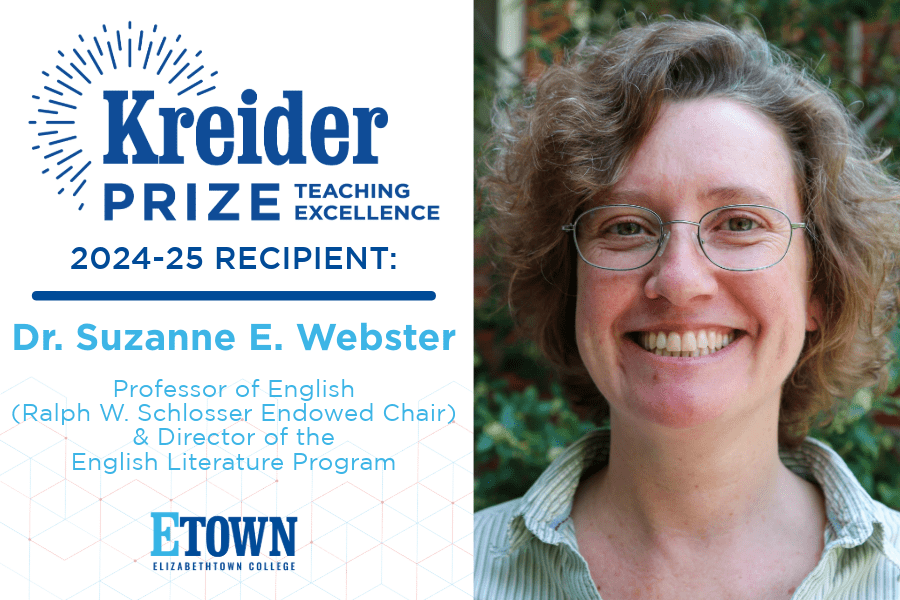 Elizabethtown College Announces 2024-25 Kreider Prize for Teaching Excellence Recipient
