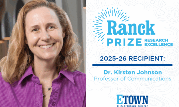 Elizabethtown College Announces 2025-26 Ranck Prize for Research Excellence Recipient